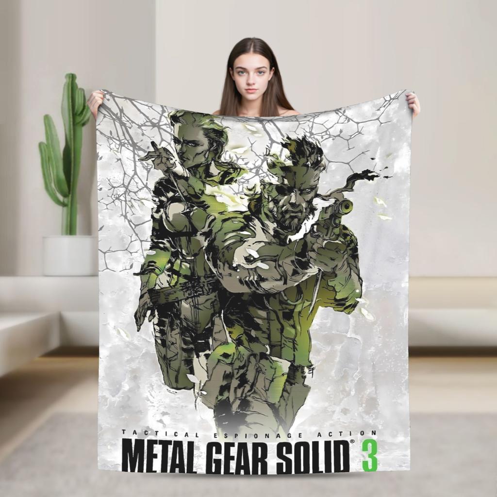 Игра Metal Gear Solid Одеяло Супер Теплое Принт Плюшевое Одеяло Для Путешествий На Открытом Воздухе Фланелевое Покрывало Покрывало На Кровать