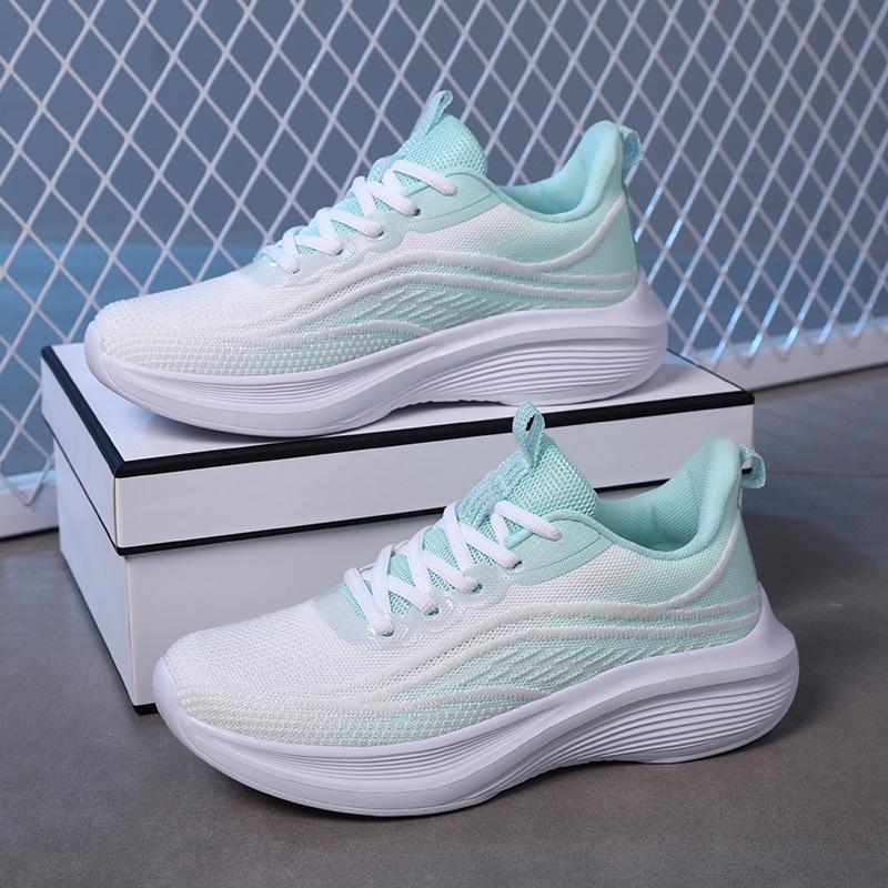 Brand Women's Shoes Light Running Shoes 2025 Spring New Breathable Running Shoes Children's Soft Elastic Shock-absorbing Sports Shoes Women