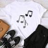 (Asian Size) Fashion Print Music Sweet Love Trend 90s Female Casual Women's Top Casual T Clothing Graphic Tee Short Sleeve T-shirt