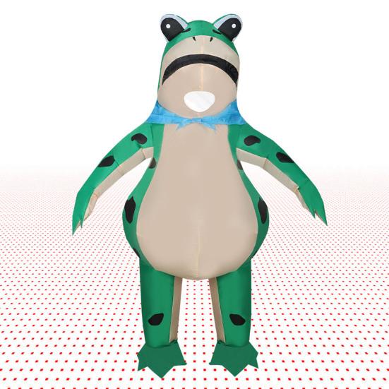 Надувной костюм лягушки для взрослого ребенка, забавный надувной костюм лягушки с воздушным насосом, лягушачий комбинезон на все тело для Хэллоуина, косплея