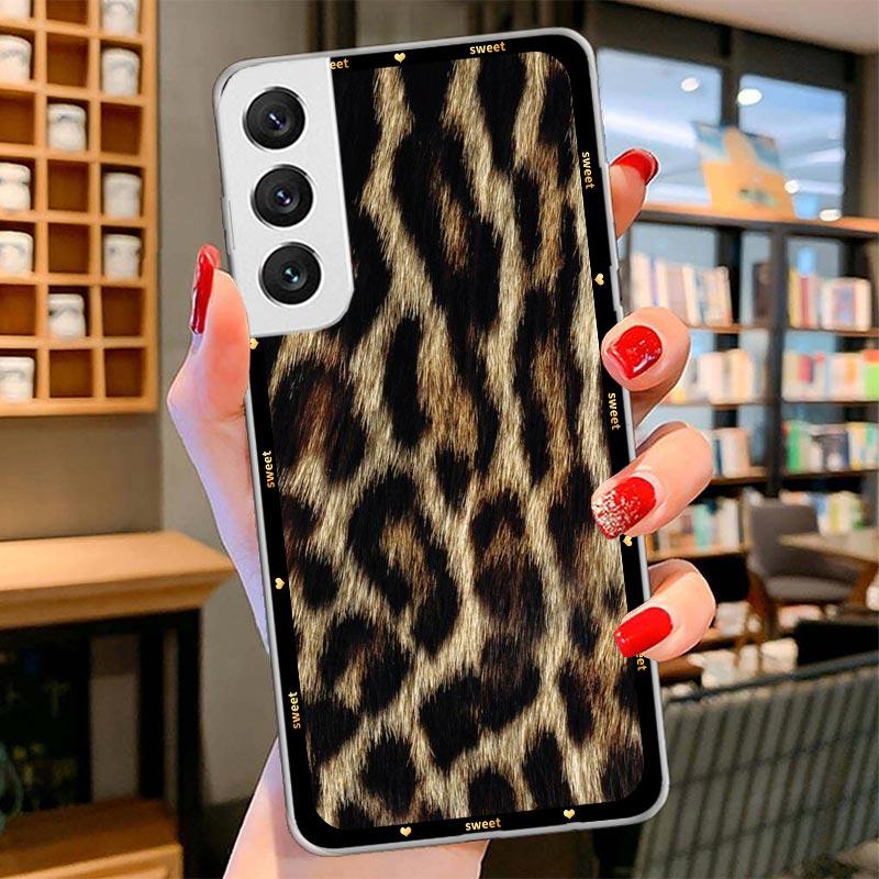 Animal Leopard Print Cover Phone Case For Samsung Galaxy S26 S25 Edge S24 Ultra S23 S22 Plus S21 S20 FE Soft Fundas Shell Galaxy