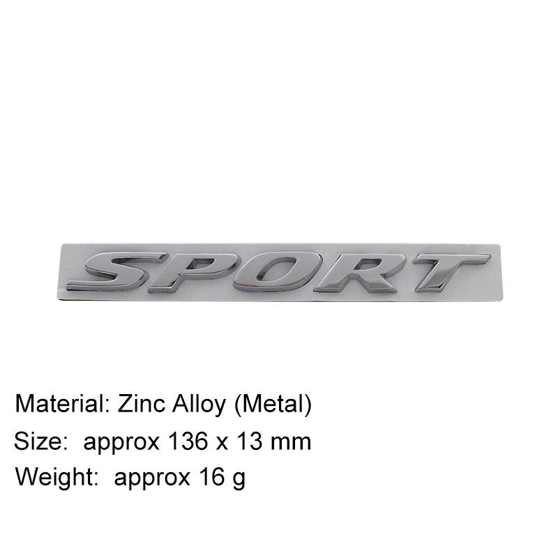 3D Car Styling Sport Letters Car Hood Fender Trunk Rear Bonnet Nameplate Decal Emblem Badge Sticker for Accord Civic Passport CRV