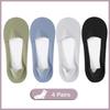 Ice Silk Low Cut Boat Socks for Women Seamless Breathable  Silicone Anti Slip Socks Female Invisible Socks
