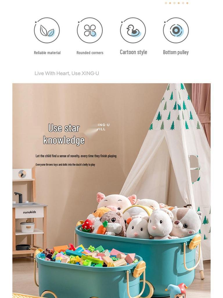 QiMiao Cute Piggy Toy & Clothes Organizer for Kids