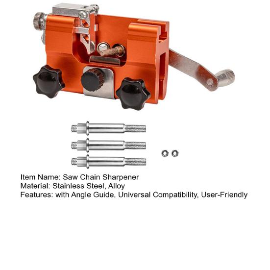 Заточный станок для цепей бензопил Универсальная заточка для бензопил Быстрая заточка для бензопил с направляющей для угла Сменные шлифовальные штифты для всех бензопил