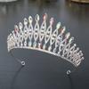 1pc Exquisite Luxury Crystal Tiara Crowns Rhinestone Prom Diadem Crown Tiara Women Bridal Wedding Hair Accessories Zircon Crown