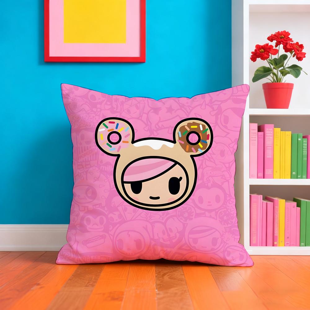 T-tokidoki Аниме Наволочка Наволочка Плюшевая Ткань Мягкая Двусторонняя Печать Домашний Диван Высококачественная Подушка