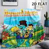 1Pc Bees and Maya Print Flannel Blanket, High quality Comfortable for All Seasons, Home Decor, Warmth and Comfort, Perfect for Christmas Gifts
