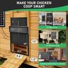 Solar Automatic Chicken Coop Door USB Charging with Timer Light Sensor 4 Modes for Poultry Farm Backyard Hen House