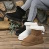 European and American Winter New Thick-soled Velvet Thickened Snow Boots for Women, Large Size Warm Towel, Short Boots, Cotton Shoes for Women