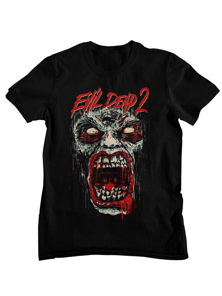 Evil Dead Dead By Dawn Retro Horror Movie Graphic TShirt Unisex Women Casual Cotton Streetwear Tops