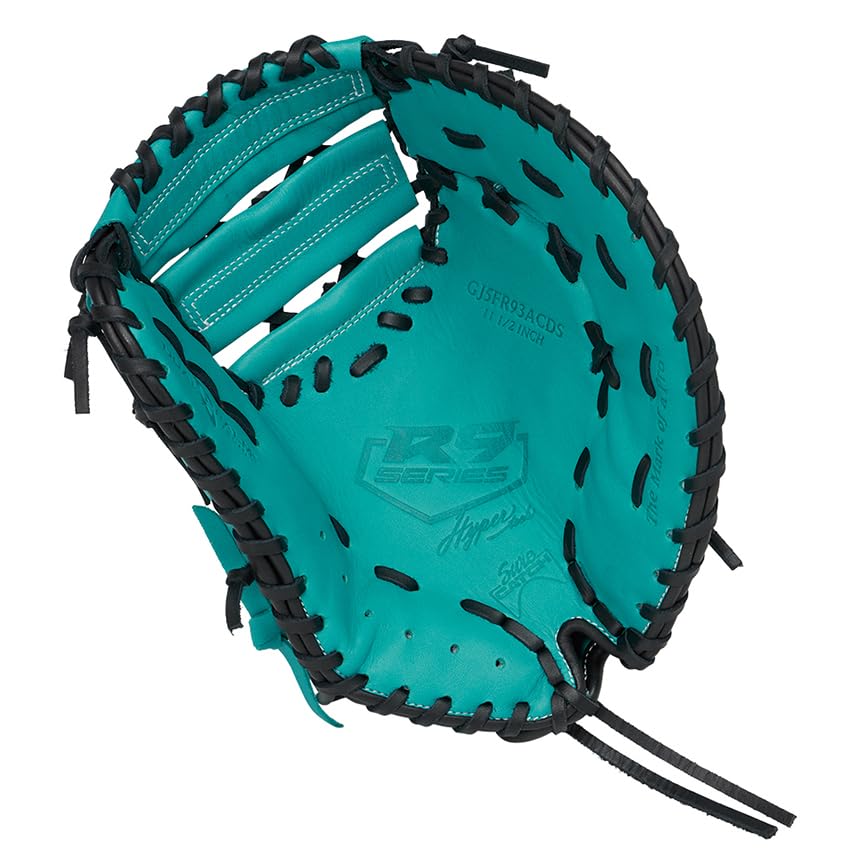 Rawlings Baseball HYPER TECH R9 SERIES First Throw Glove, Junior/Jr., Kids' GJ5FR93ACDS, Base, Teal, 11.5 inches, Right-Handed