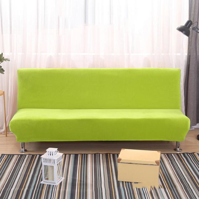 Плюшевый чехол для дивана-кровати, однотонный чехол «все включено» для дивана-кровати без подлокотника, чехлы для складного дивана-кровати, чехол для дивана