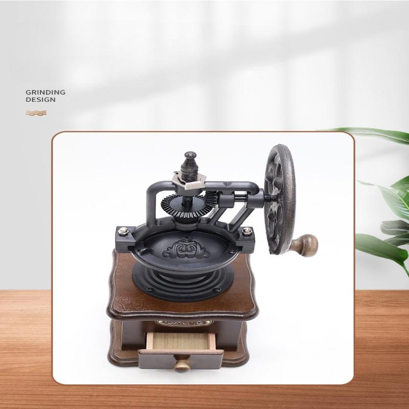 1 шт. Ретро Рокер Ручная Кофемолка Бытовая Кофемолка для Зерен Маленькая Ручная Кофемашина Помол Интегрированный