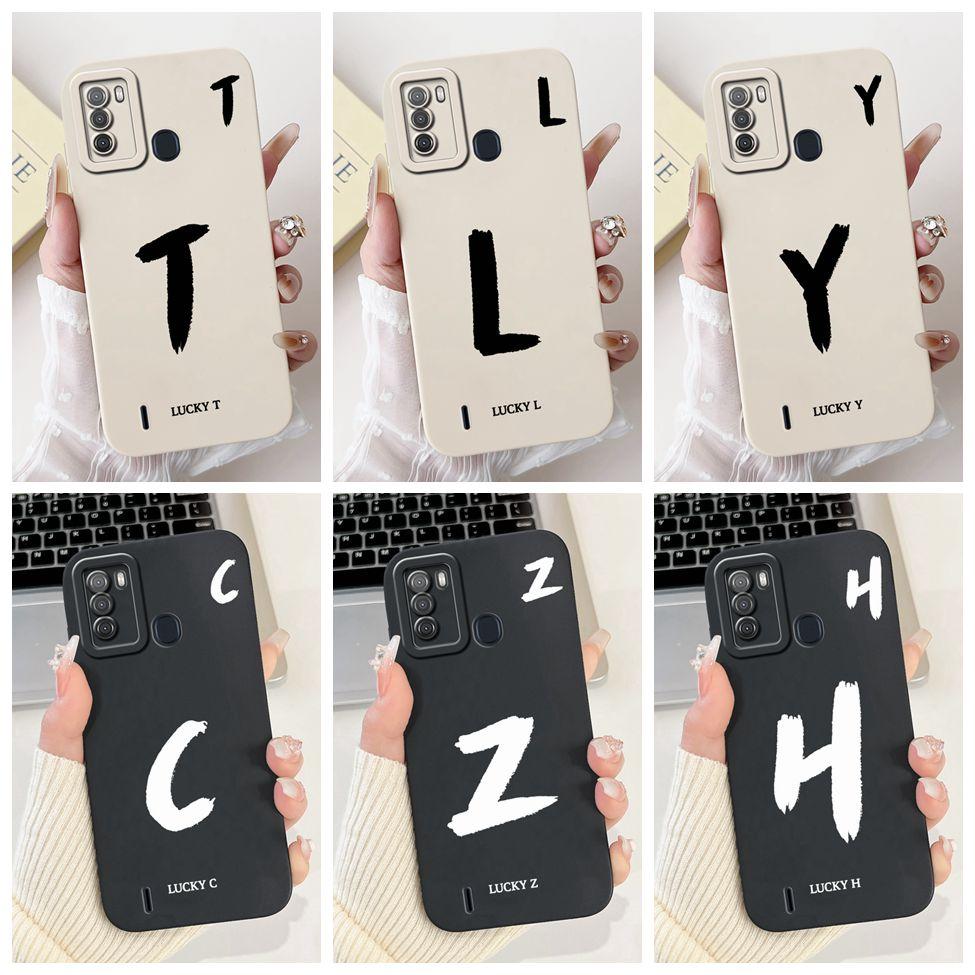 For ITEL S16 Cover For ITEL Vision 1 Pro Case Simple Fashion Letters A-Z Pattern Design Silicone Shockproof Bumper