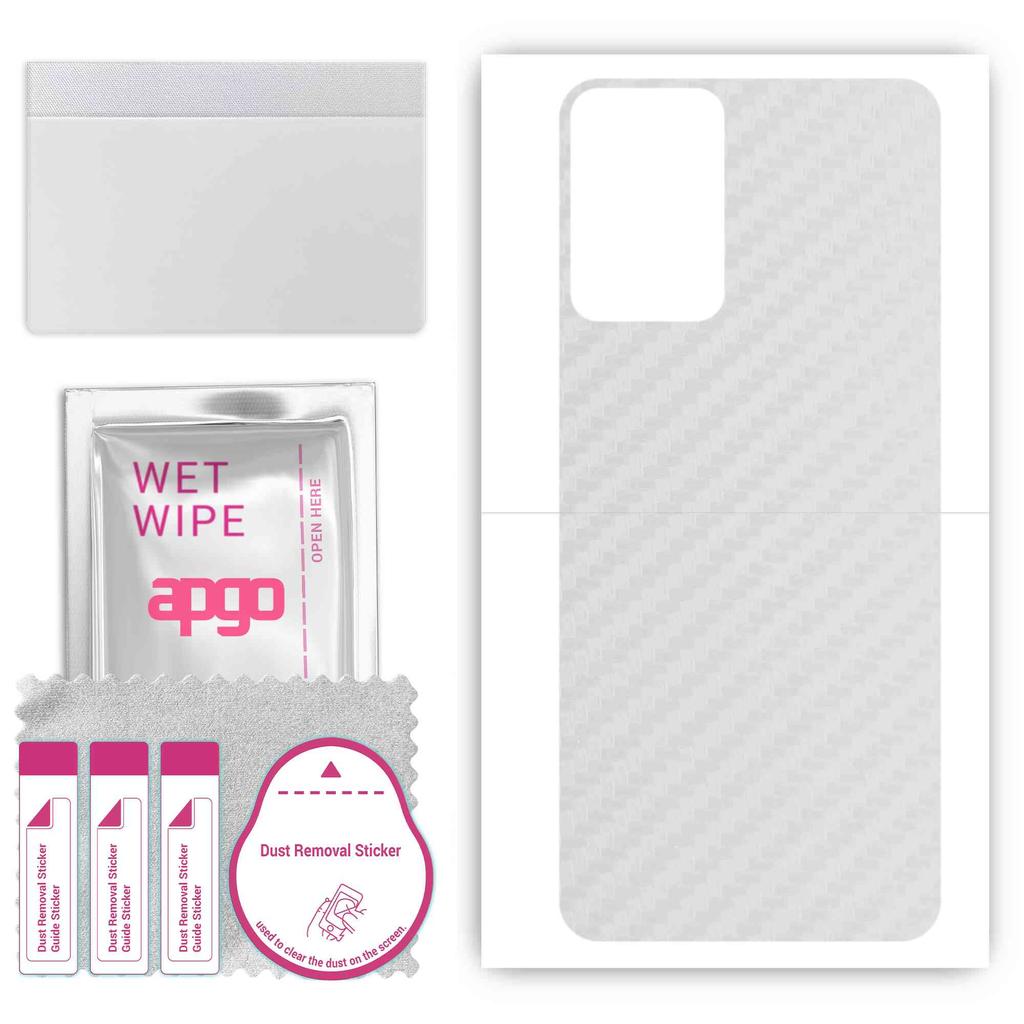 apgo Protective Skin Sticker for the Back Compatible with Infinix Note 12i, Wrap Film, Foil, Vinyl - Pattern Transparent Carbon