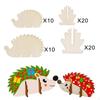 20 Set Wooden Hedgehog Cutouts DIY Craft Projects Home Decoration Unpainted for Drawing