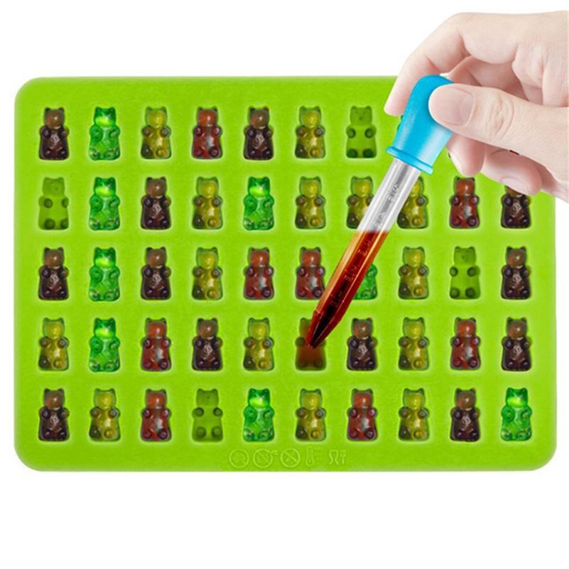 50 Gummy Maker Cavity Bear Mold  Silicone Chocolate Candy Ice Tray AVE