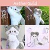 Cat Backpack Prone With Plush Animal Cartoon Crossbody Bag On Shoulders Both