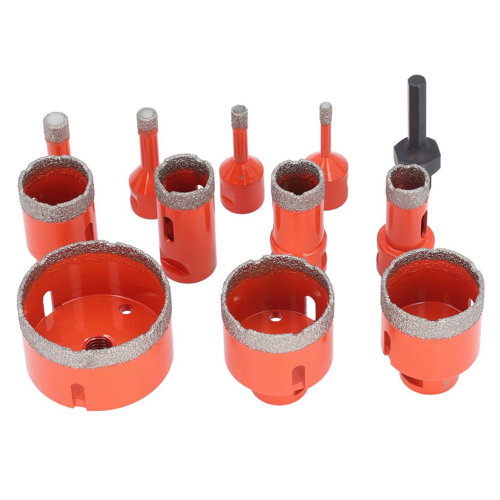 Комплект кольцевой пилы 68, 50, 45, 35, 28, 25, 20, 12, 10, 8, 6 мм, алмазный открыватель отверстий M14 с шестигранным хвостовиком для керамической плитки