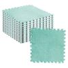 10pcs Plush Puzzle Floor Foam Mat Tiles Fluffy Cuttable Anti Slip Interlocking Carpet Tiles Mint