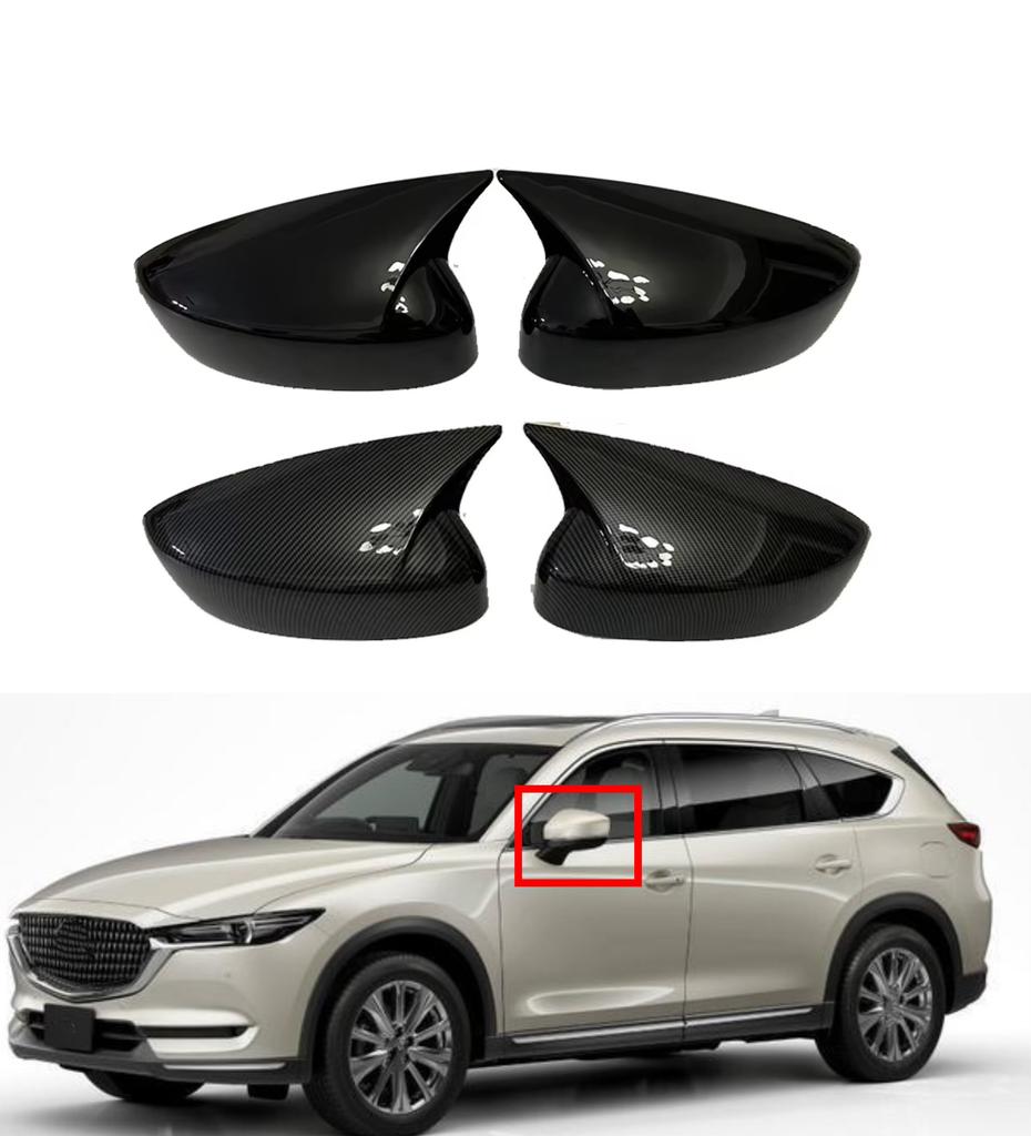 Накладка на зеркало заднего вида для Mazda CX-5 II 2024 2023 2022 2021 2020 2019-2017 Колпачок бокового зеркала Стикер Чехол для зеркала Отделка Углеродное волокно