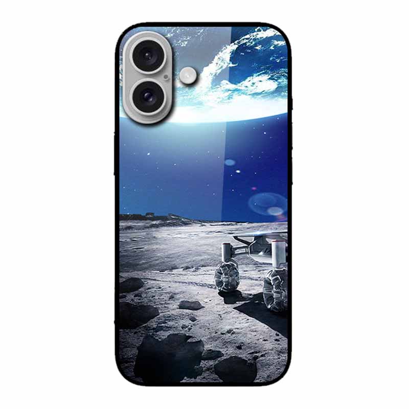 Glass Case For iphone 16 Plus 16Plus Coque Tempered Glass Hard Back Cover For iphone 16 Plus Phone Case Soft TPU Black Bumper