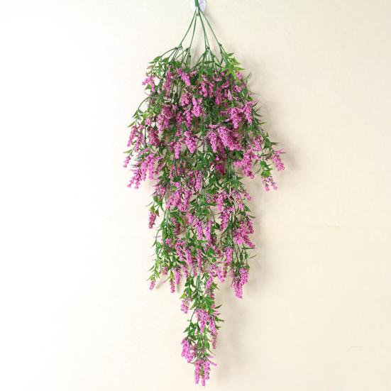 1Pc Artificial Lavender Fake Flower Wall Hanging Vine Rattan Wedding Party Decor