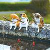 Decor Handicraft Craft Kitten Fishing Ornament Cat Statue Fish Tank Ornaments Miniature Figurines