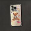 Прозрачный квадратный чехол-трубка для защиты iPhone 13 12 14 Pro Max 11 15 Plus 16 ProMax, защита от окисления, чехол с рисунком плюшевого мишки