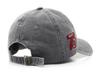 Vintage Washed Cotton Baseball Cap Retro Letter Pattern Dad Hat Adjustable Outdoor Sun Hat for Men Women Streetwear
