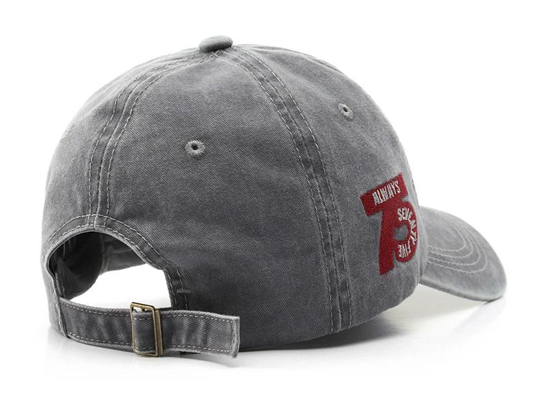 Vintage Washed Cotton Baseball Cap Retro Letter Pattern Dad Hat Adjustable Outdoor Sun Hat for Men Women Streetwear