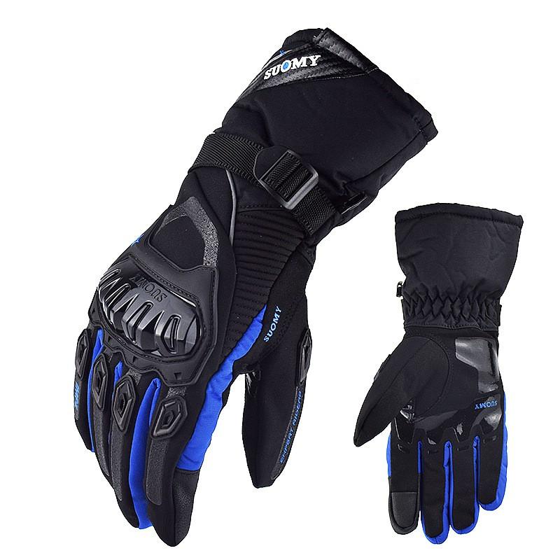 Winter Motorcycle Gloves Touchscreen Compatible Windproof Warm Thick Long Style Riding Gear Men Women