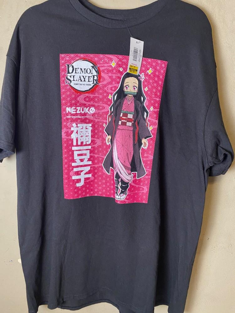 DEMON SLAYER Nezuko Kamado Kanji Pink Box Unisex Graphic Tee SZ XL-NWT Unisex T-Shirt