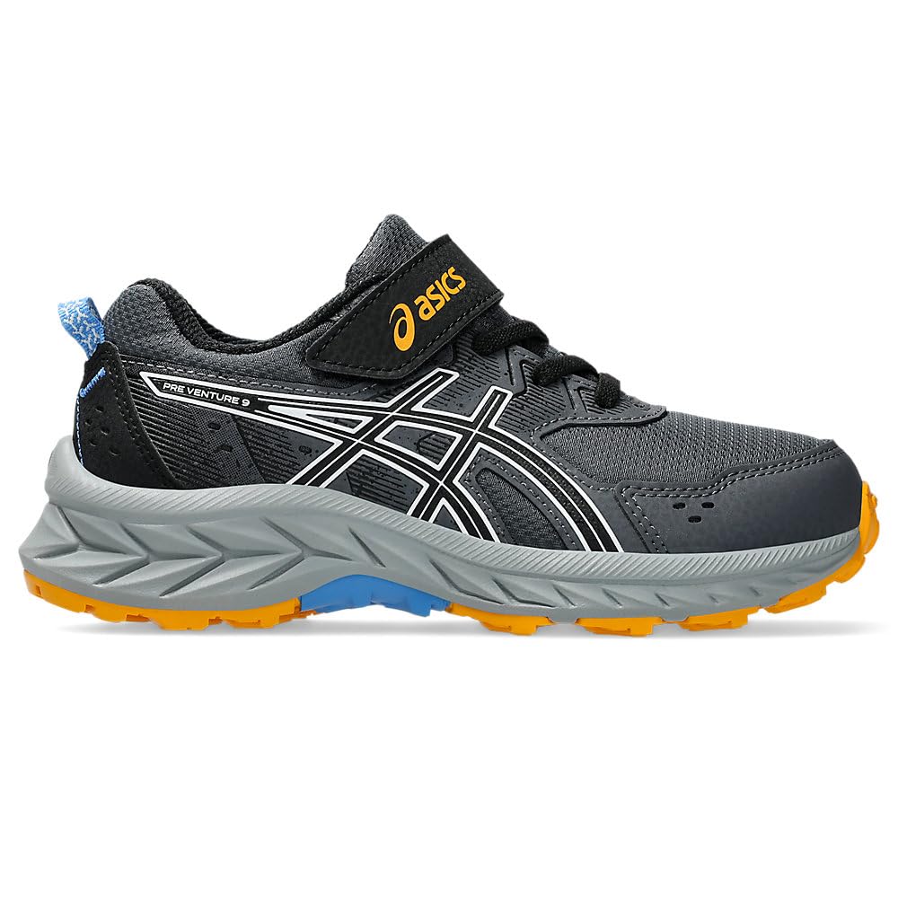 Asics Официальный магазин Эксклюзивные кроссовки для бега PRE VENTURE 9 PS Детский размер 17 CARRIER GREY/BLACK