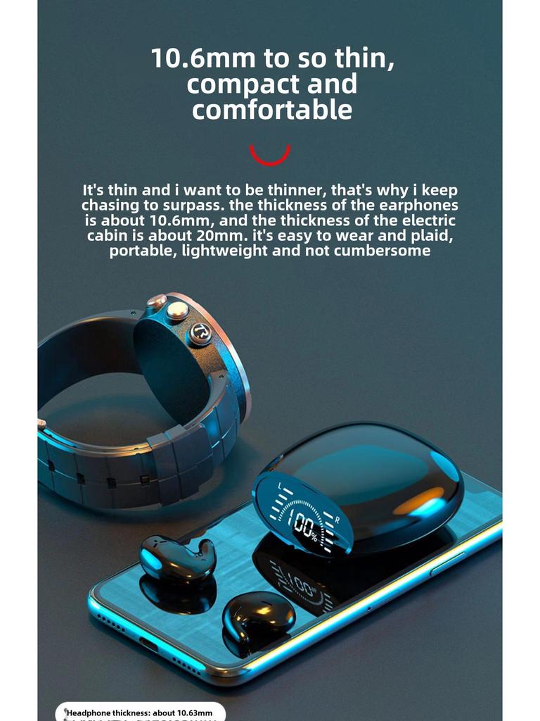 Bluetooth-гарнитура MD528: TWS Dual-Ear Удобная накладная гарнитура для сна, длительное время работы от аккумулятора.