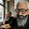 Смешной набор из накладных усов и очков Косплей-аксессуар для костюмированных вечеринок, ролевых игр и Хэллоуина