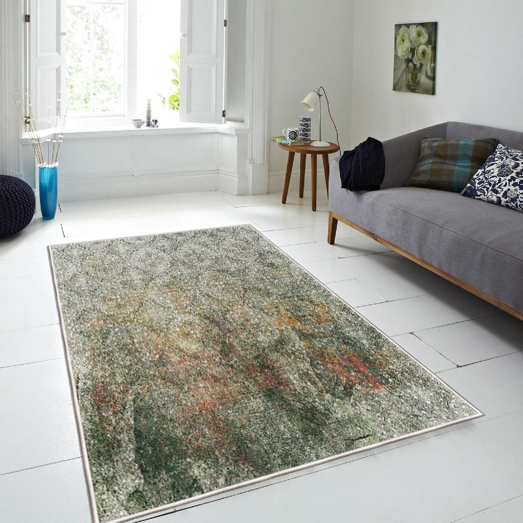 Ковер, Тонко моющийся современный ковер, Коврик с декоративным нескользящим полом