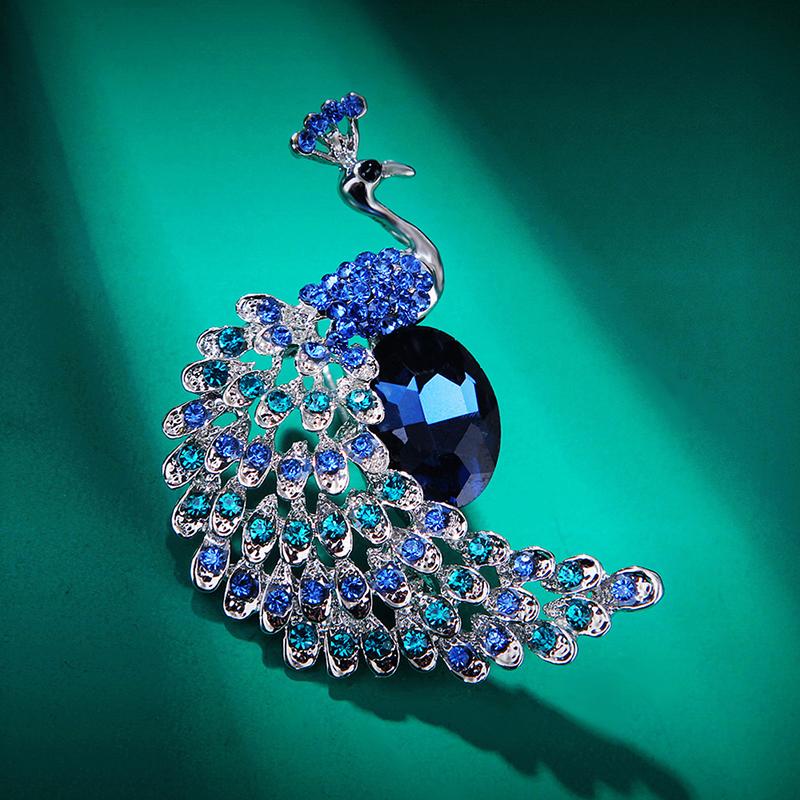 Peacock Brooches Pins Jewelry Banquet Christmas Gifts Accessories