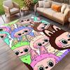Labubu Print Rug, Washable Floor Carpet, For Entryway Dorm Laundry Room Office Study, Home Decor Birthday Christmas Gift
