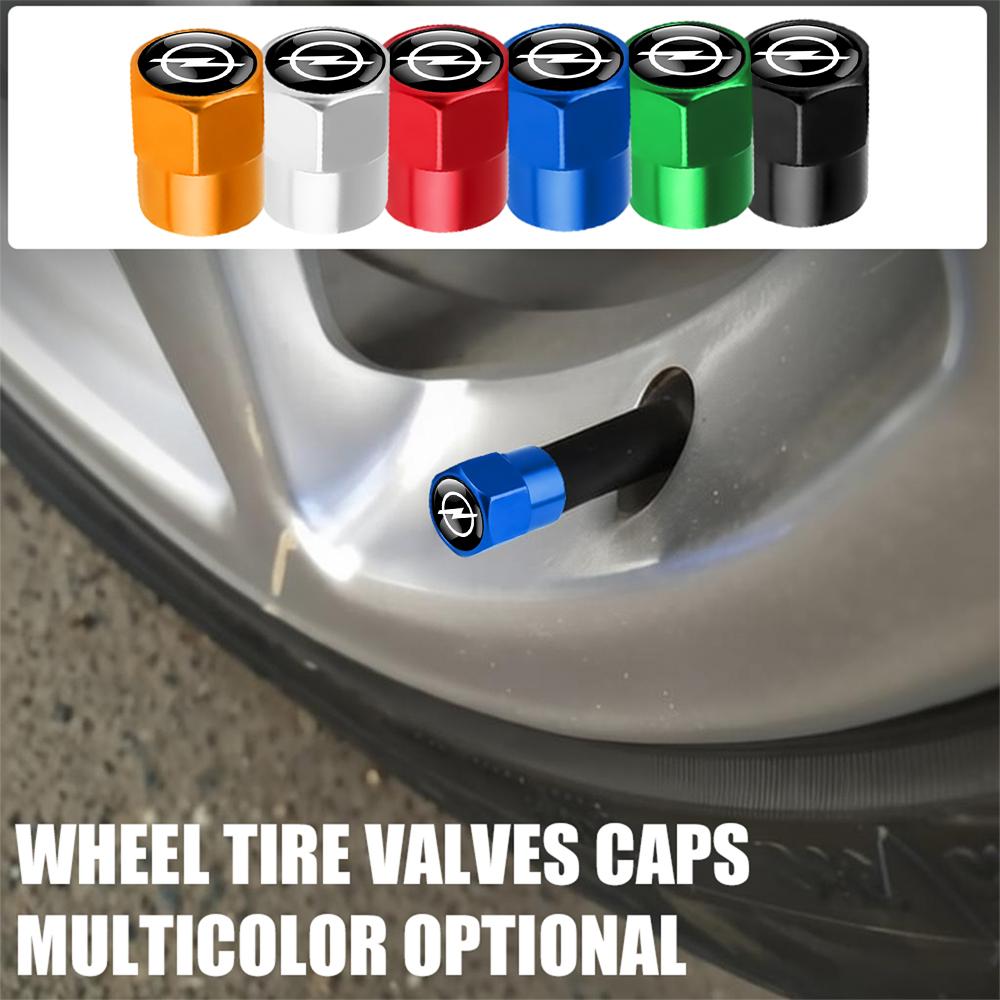 4Pcs Aluminium Alloy Car Styling Wheel Valve Caps Cover Auto Accessories For Opel Opc Astra K Vivaro Corsa Zafira Insignia Mokka  RX3