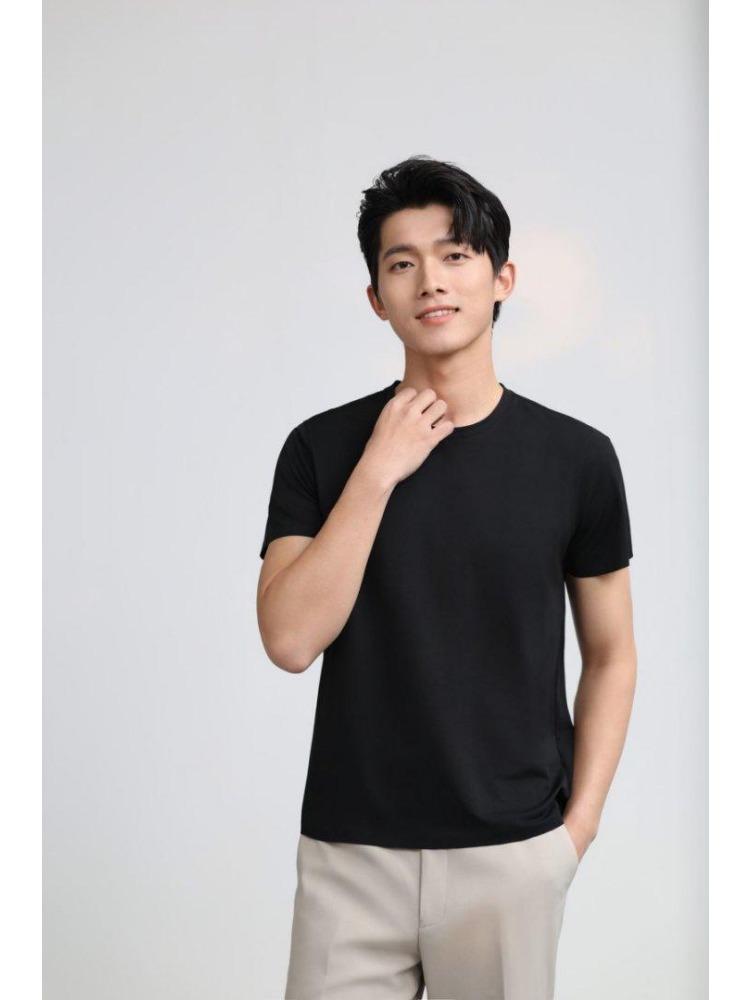 Летняя мужская и женская футболка с коротким рукавом, мягкая, легкая, унисекс, прохладная, с круглым вырезом, YG-253