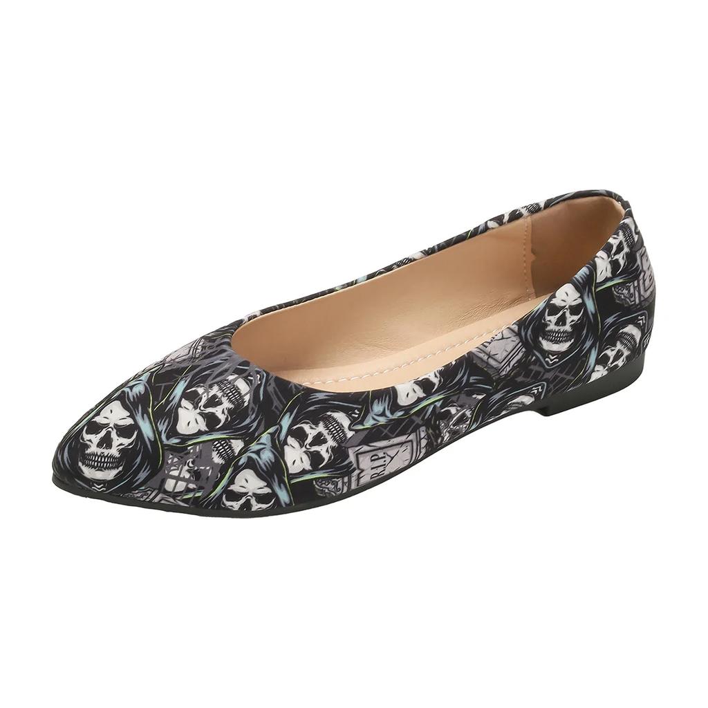 Fashion Women Soft Ballet Flats Shoes 2025 New Pointed Toe Women Flats Rhinestones Loafers Spring and Autumn Classic Flats Shoes Women