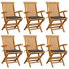 Day and Night - Day and Night Garden Chairs 6 Units Teak Wood with Anthracite Gray Cushions