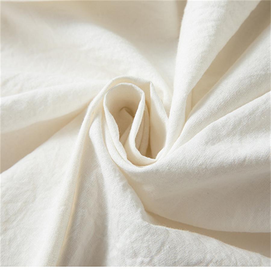 Хлопково-льняная блузка с вышивкой, однотонная весенне-осенняя рубашка на пуговицах, повседневный свободный топ с длинными рукавами с лацканами для женщин