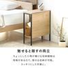 IRIS OHYAMA Suppa Side Table, Table, Sofa Table, Stylish, Scandinavian, Slim Nightstand, Natural/Black, Iris Ohyama HST-180 HIROBIRO Series