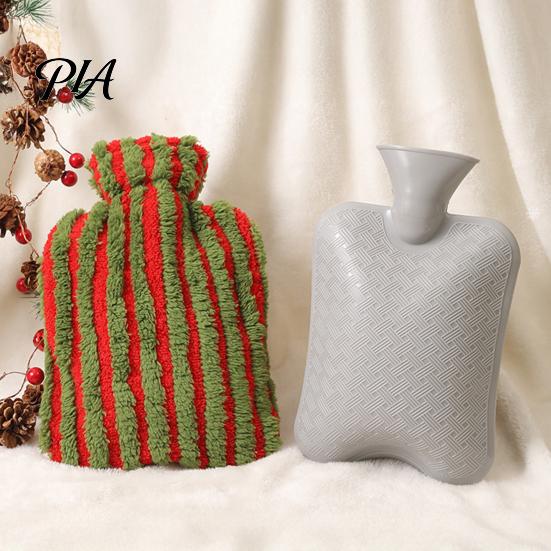 Winter Hot Water Bottle 500/1000/2000ML Christmas Bottle, PVC Bag with Plush Cover, Warm Long Lasting Heat Retention, for Hands & Feet Xmas