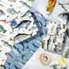 12 Sheets Fishing Theme Gift Wrapping Paper Vintage Ocean Deep Sea Fish Pattern Birthday Baby Shower Party Decor DIY Craft Paper