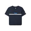 Fila Athletics Logo Print Loose Fit Round Neck Short Sleeve T-Shirt Women Tops Dark-Blue A11W131105F-NV