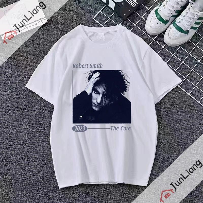 Футболка с летним топом Robert Smith Cure Music Band Y2K Queen Футболка Tumblr Custom Harajuku Smith